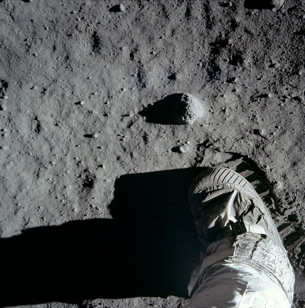Buzz Aldrin Boot on the moon
