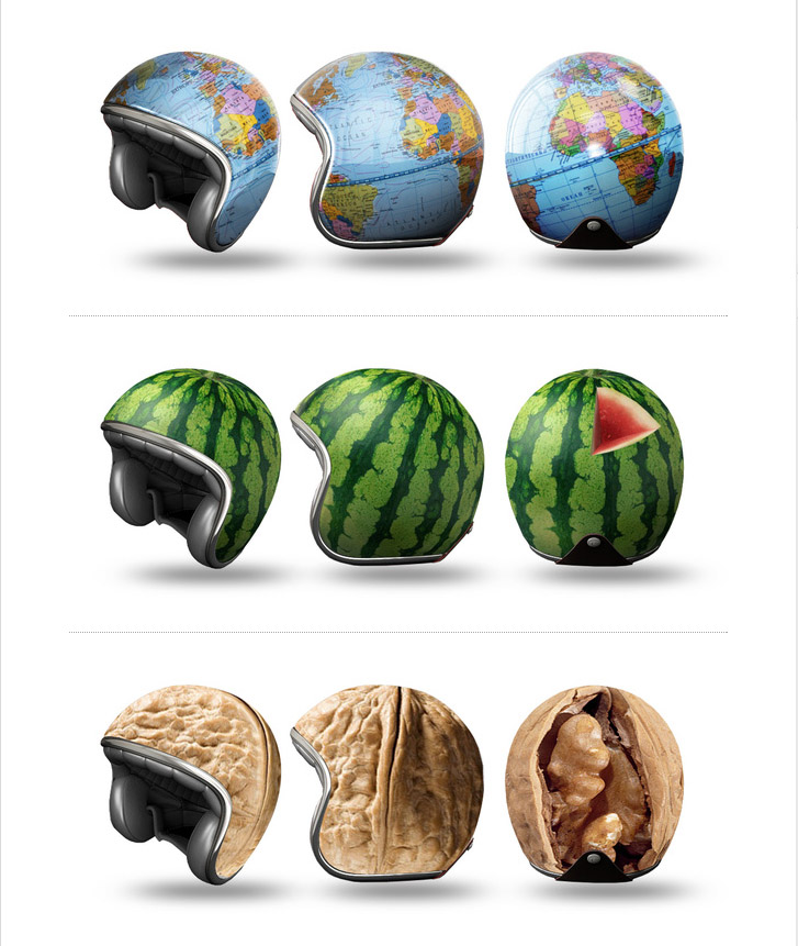 globe watermelon nut helmets