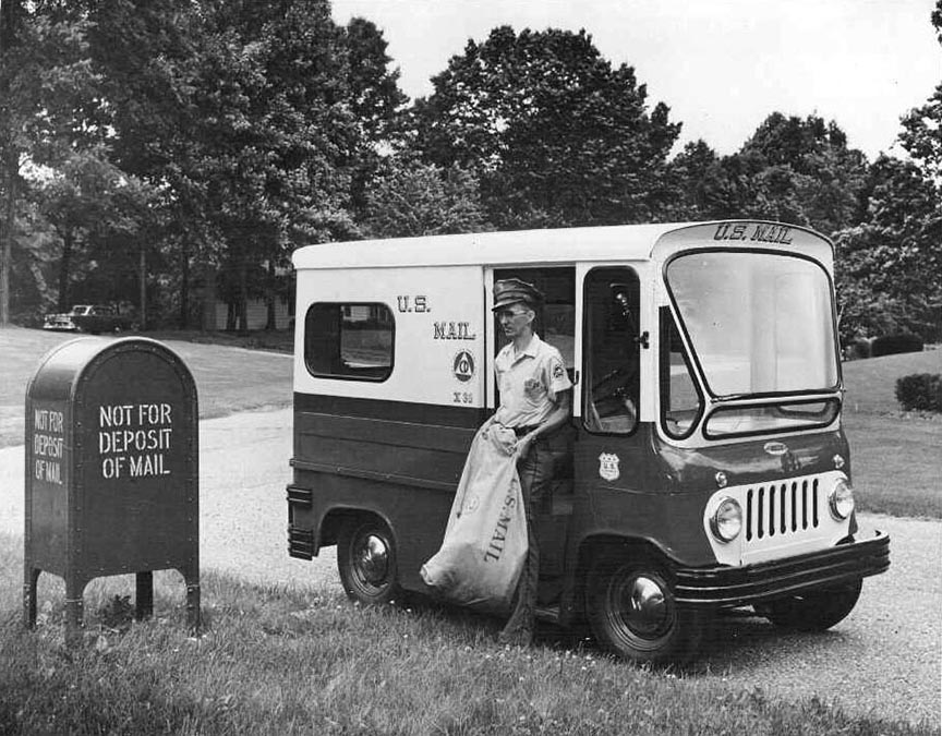 B & w mail delivery