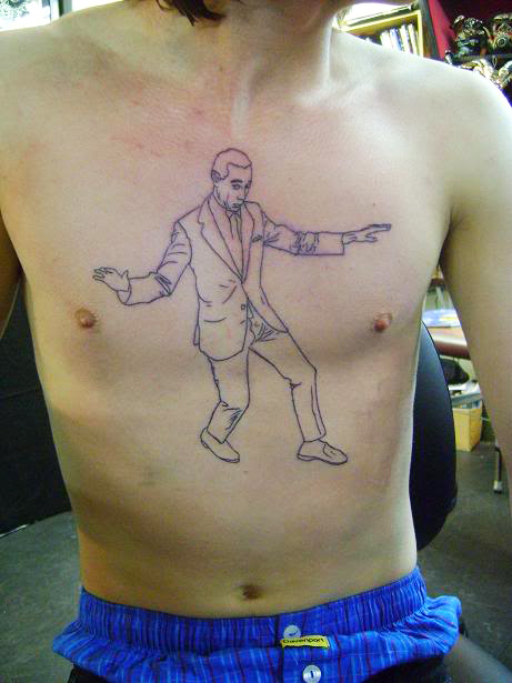 Pee-wee Herman chest tattoo copy