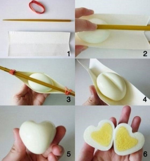 how to make a heart shaped hard boiled egg