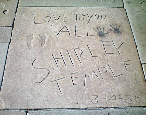 shirley temple and & footprints