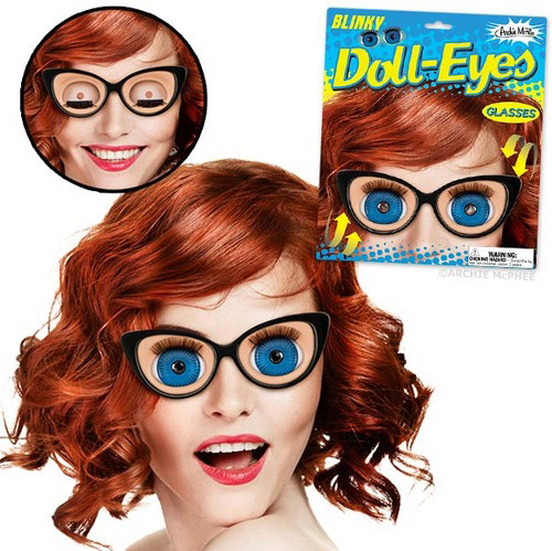 Blinky doll eyes glasses from Archee McPhee