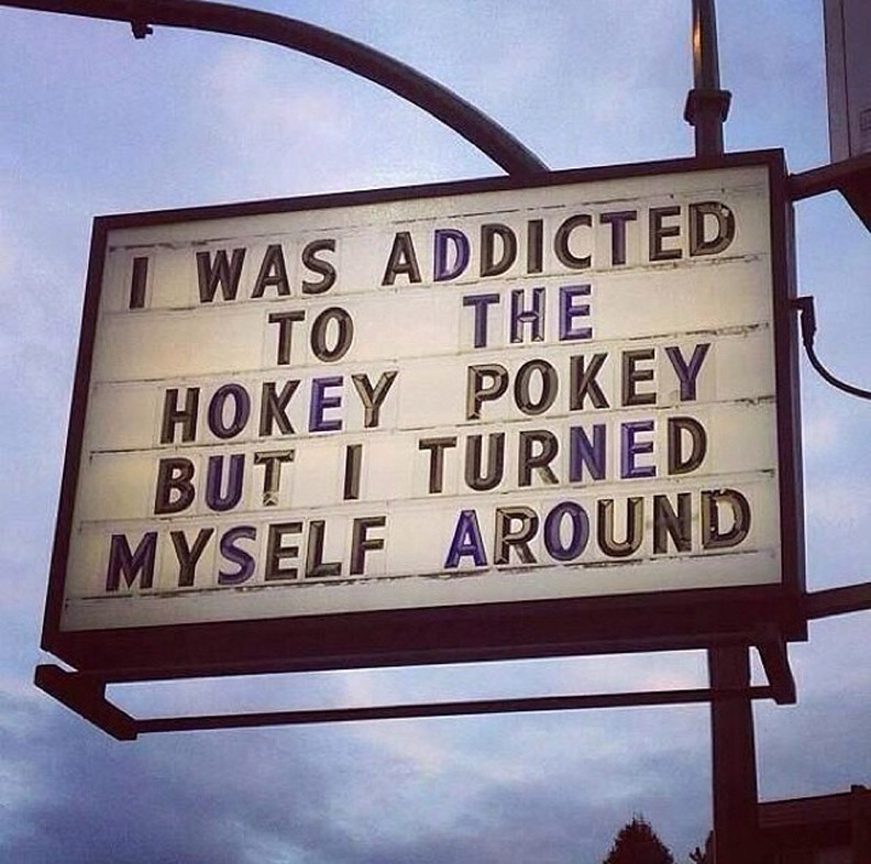 Hokey pokey sign