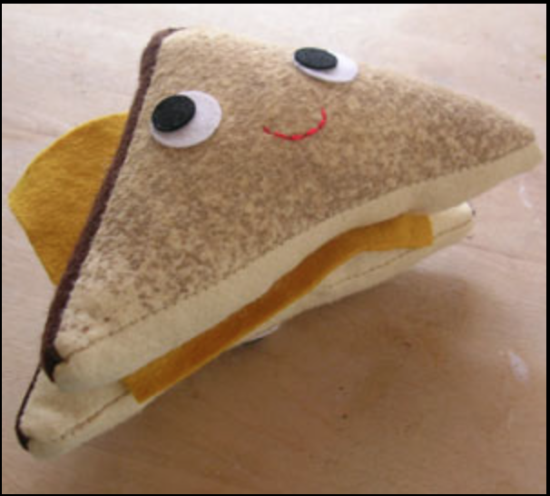 grilled cheese dog toy