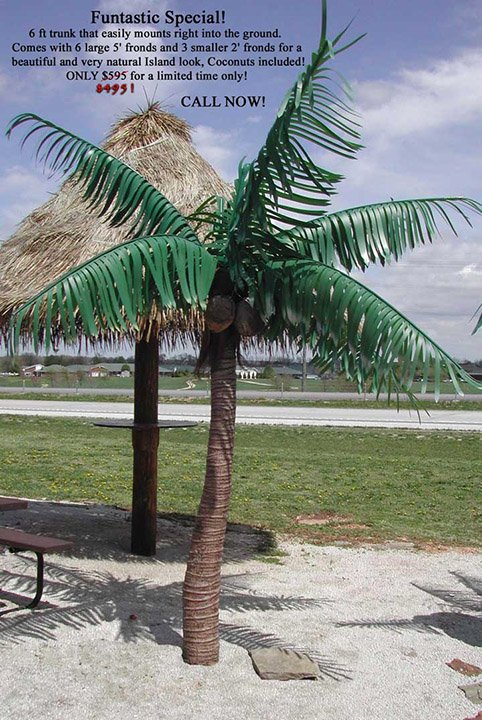 6′ palm – post mount