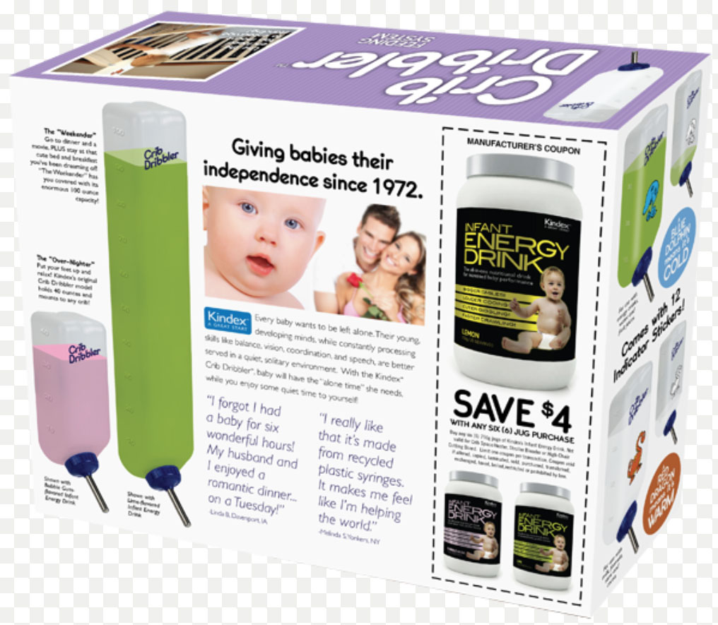 crib dribbler back of box
