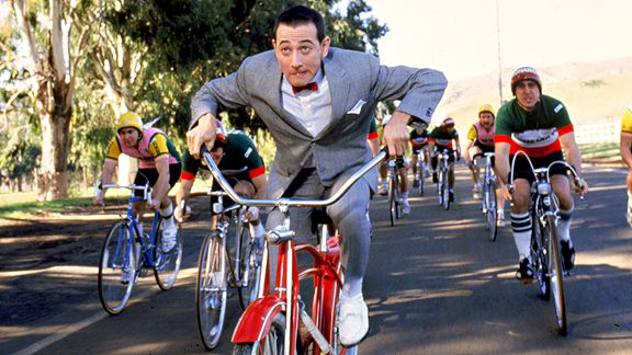 Peewee on bike