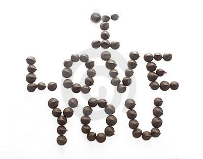 chocolate chips spelling I love you