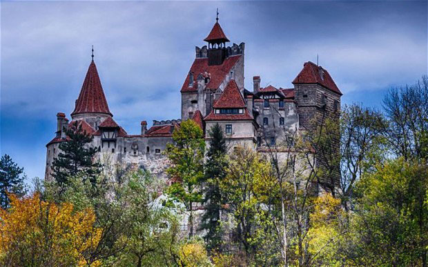 D0BCRP   Medieval Bran castle in Romania,