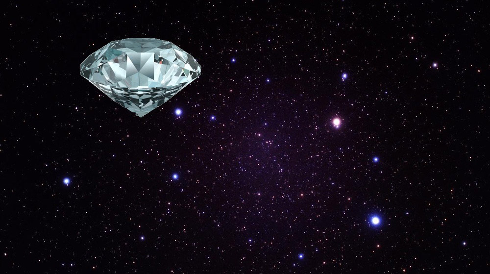 Diamond Planet In Space