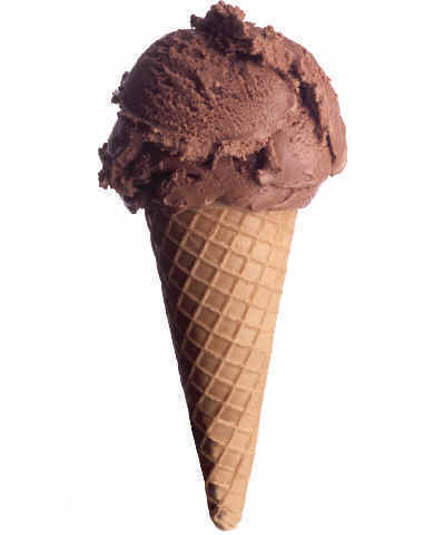 chocolate ice cream cone