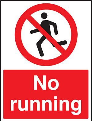 no running sign