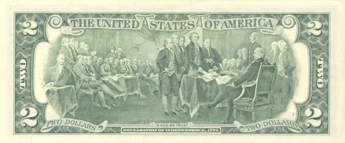 2 dollar bill_John_Trumbull_Declaration_Independence