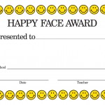 happy face award certificate