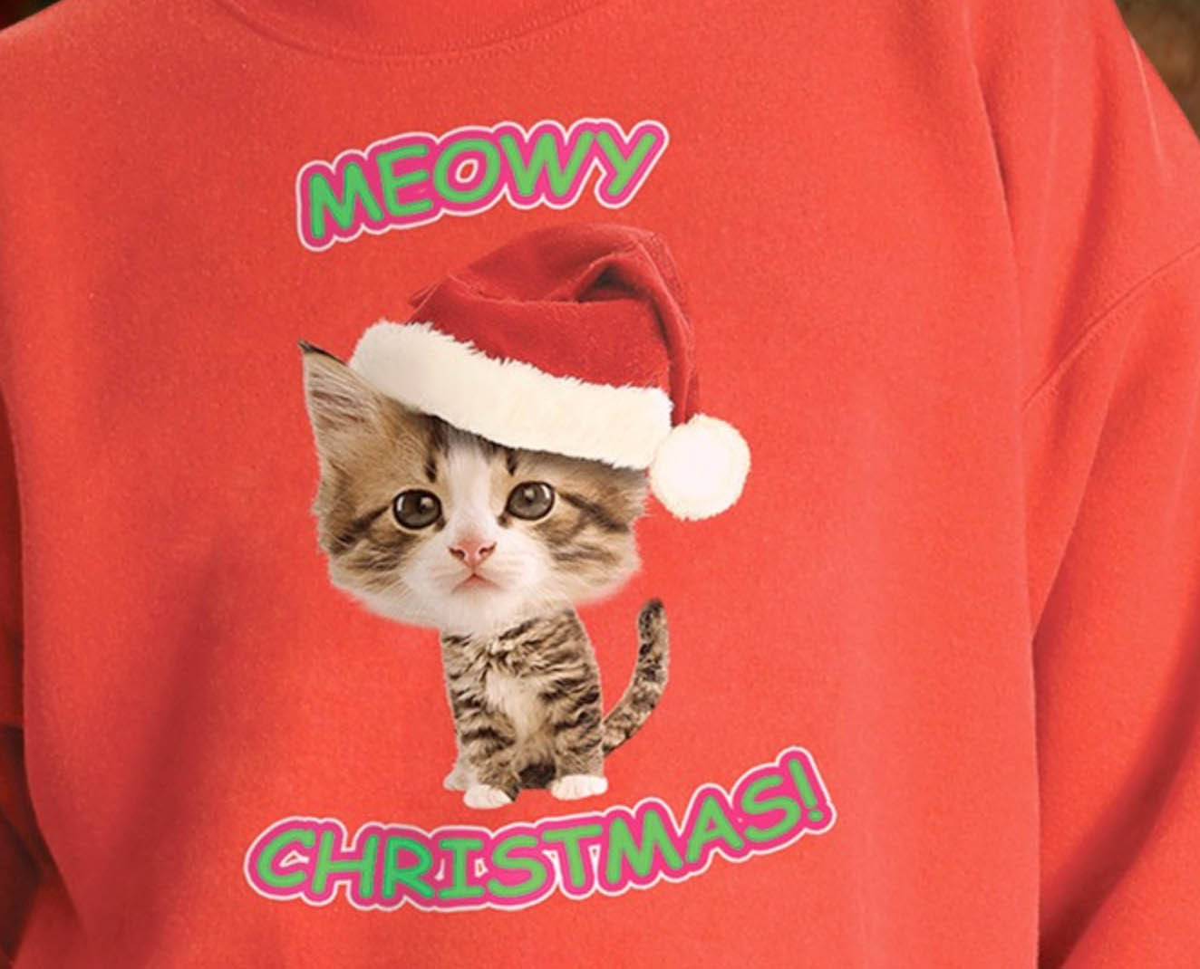 Caroling Kitty Christmas sweater1