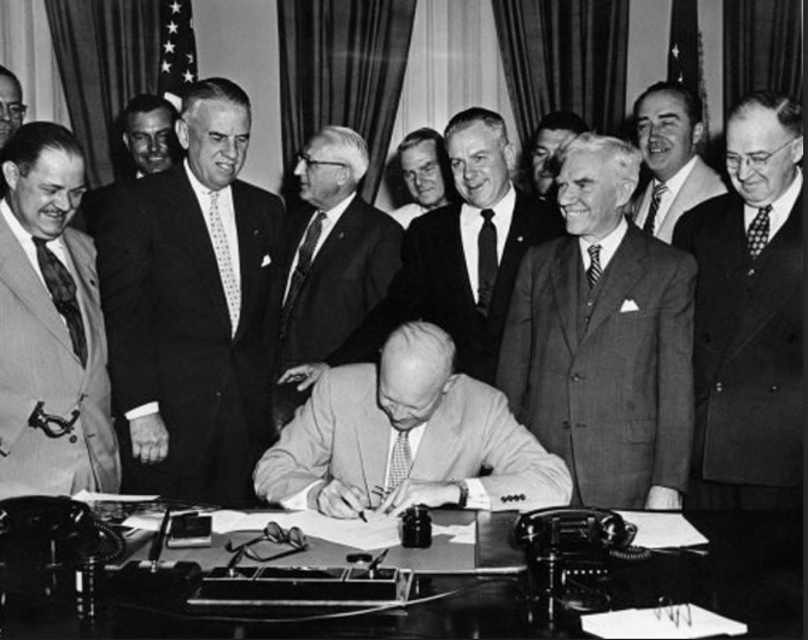 Eisenhower signs veterans day doc