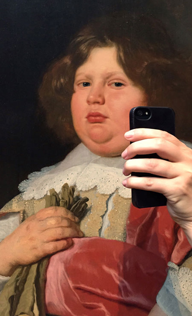 Museum Paintings Taking Selfies #4