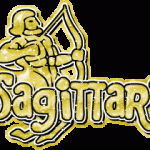 Sagittarius-yellow-glitter