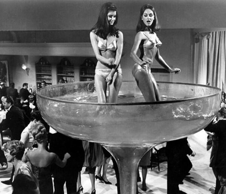 girls in champagne glass