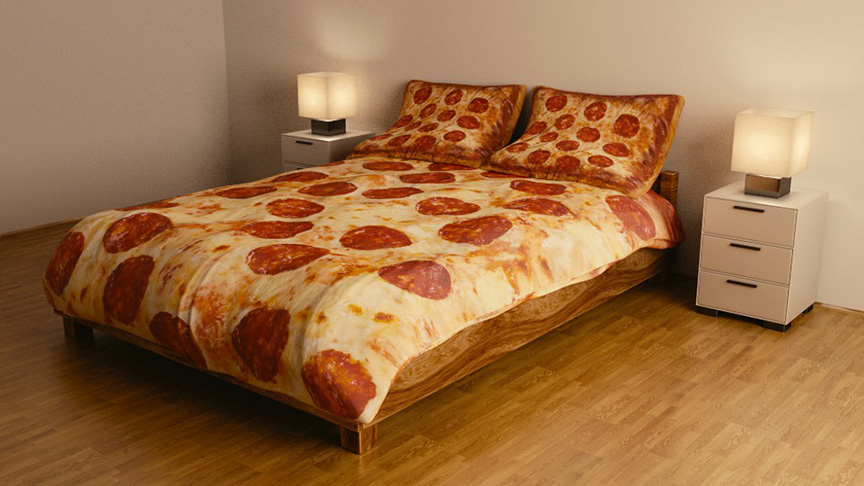 pepperoni pizza bedding #1