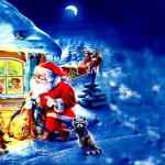 santa delivering gifts