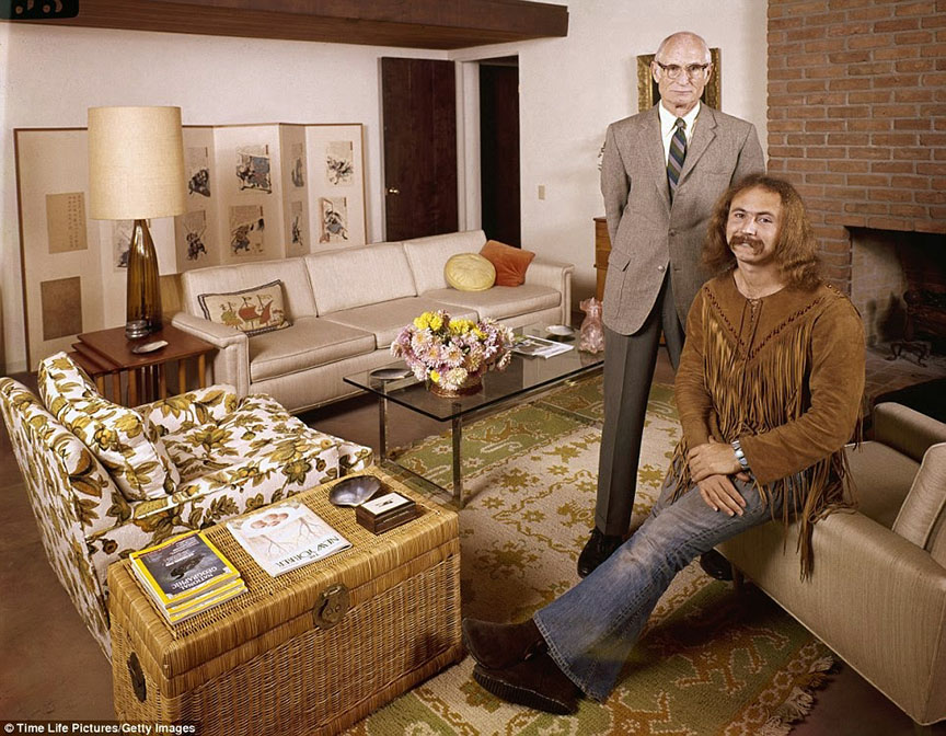 70's rock stars at home with their parents David Crosby