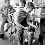 Teenager Drinking Large Milkshake Lincoln Nebraska 1953 by Genevieve Naylor