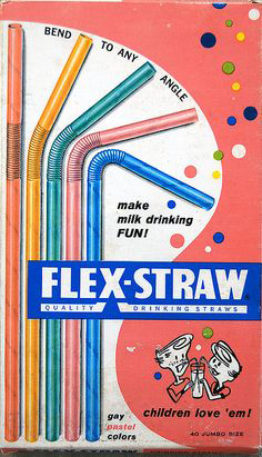 flexi straw vintage drinking straw box