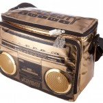 Boombox with speakers gold