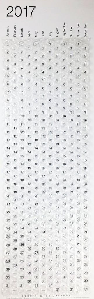 HUMONGOUS Poppable Bubble Wrap Calendar!! - Pee-wee's blog