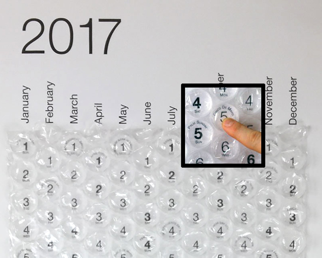 HUMONGOUS Poppable Bubble Wrap Calendar 