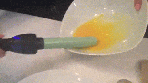 Curling iron scrambled eggs
