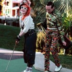 Cyndi Lauper and Pee-wee Herman mini golf