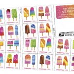 Frozen Treats scratch and sniff postage stamps