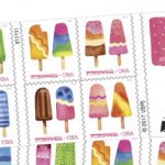 Frozen Treats scratch and sniff postage stamps
