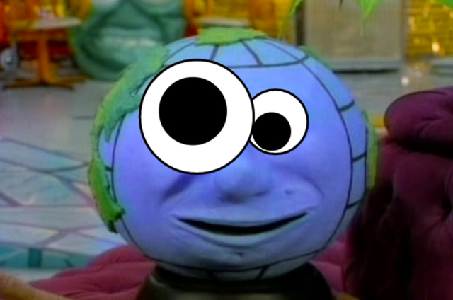 Globey-with-googly-eyes