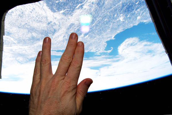 Leonard Nimoy #2 tribute to Leonard Nimoy from International Space Station by Terry W Virts