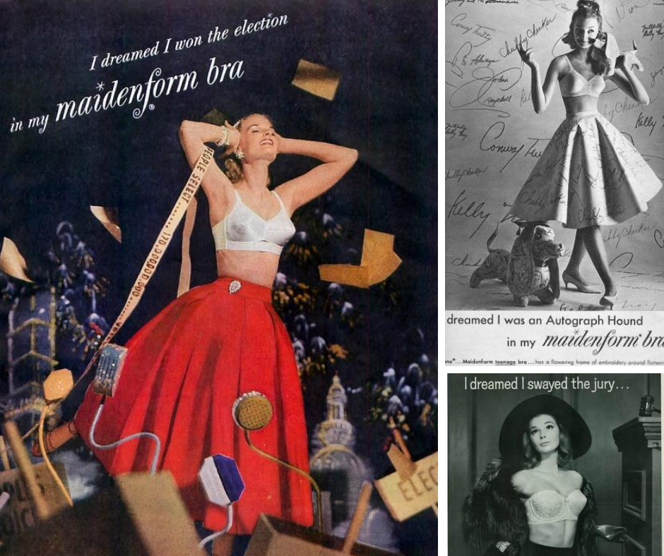 Vintage Maidenform Bra Ad 1956  Retro Design  Clothing  Fasion