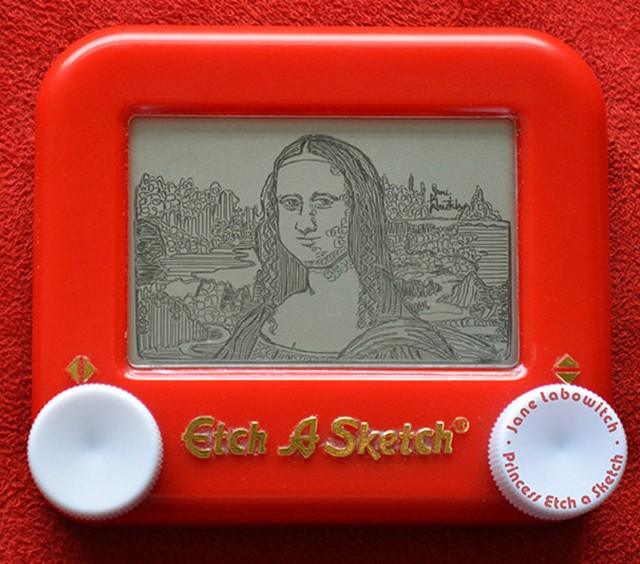 Etch a Sketch Mona Lisa, Etch-a-Sketch Mona Lisa, April 201…