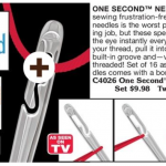 ONe Second Needles Harriet Carter