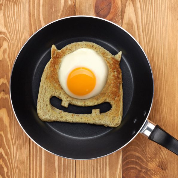 One-eyed egg monster toast