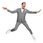 Pee-wee Herman jumping favicon (512 × 512 px)