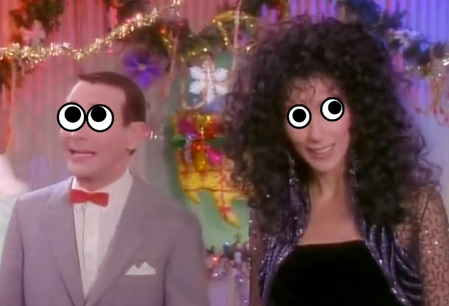 Pee-wee-and-Cher-with-googly-eyes