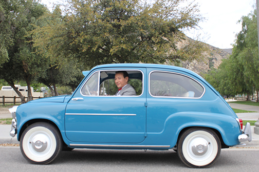 Pee-wee in his car Piru 3-18-15