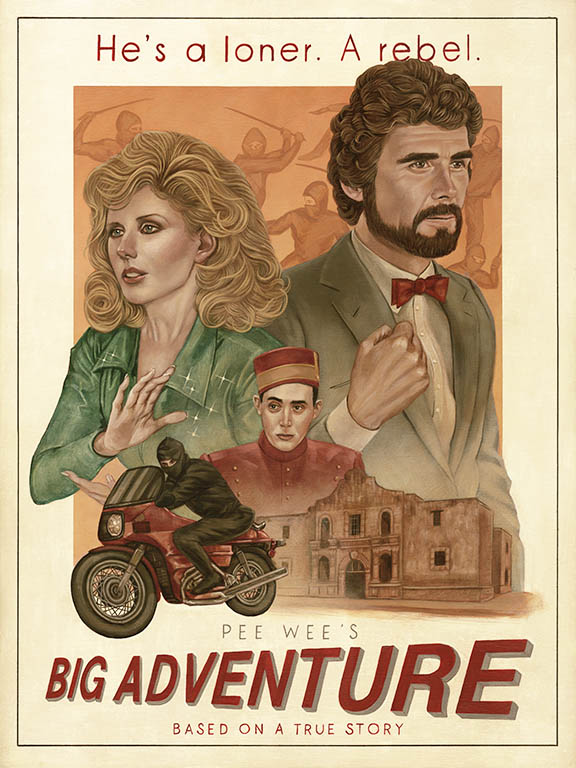 Pee-wee's Big Adventure alternative poster by Casey Weldon