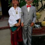 Ryan Brown Halloween 2021 Kid Pee-wee with glasses