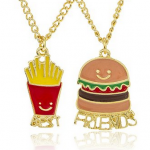 Fries and Burger BFF necklaces