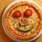 Smiley face pizza