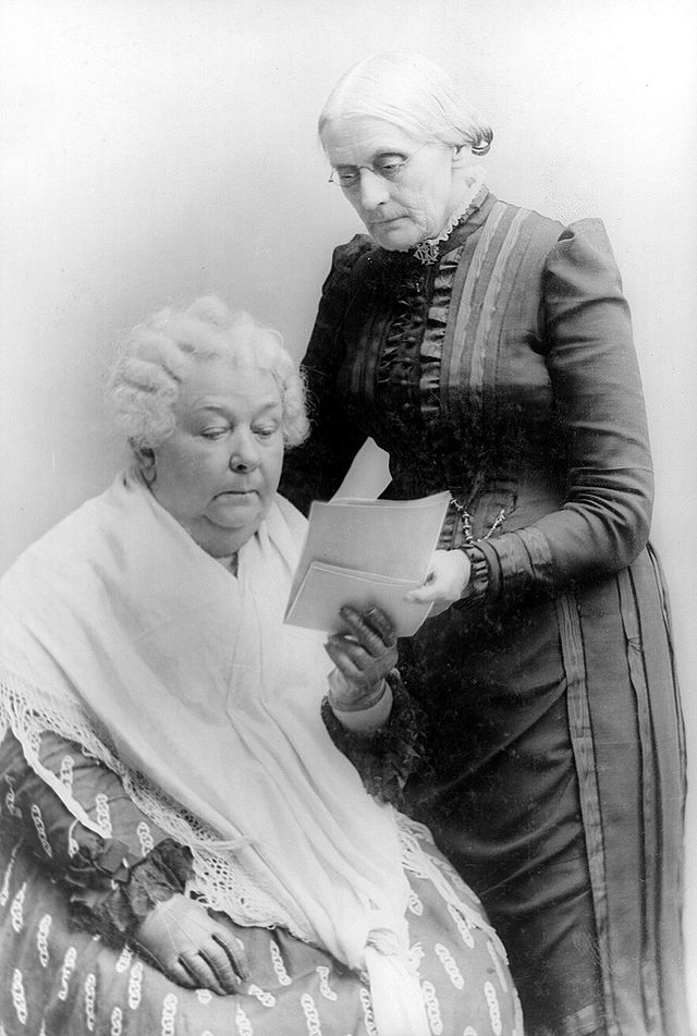 Susan B Anthony #10 Elizabeth Cady Stanton (sitting) with Anthony